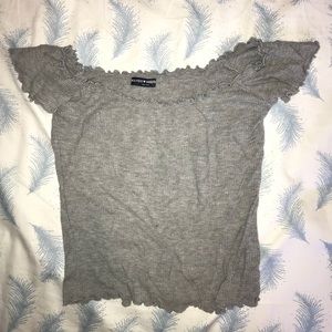 Off-shoulder Gray Brandy Melville Tank